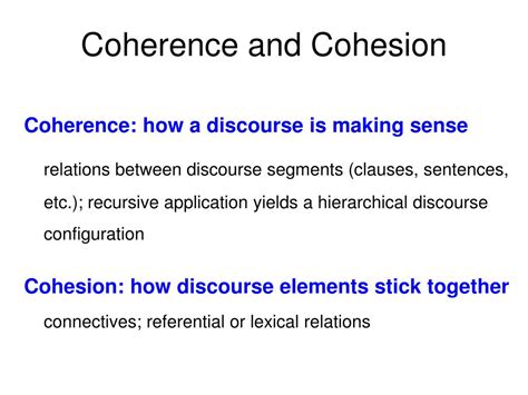 Coherence And Cohesion