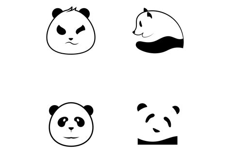 Cute Panda Vector Logo Template Graphic by abi pandu · Creative Fabrica