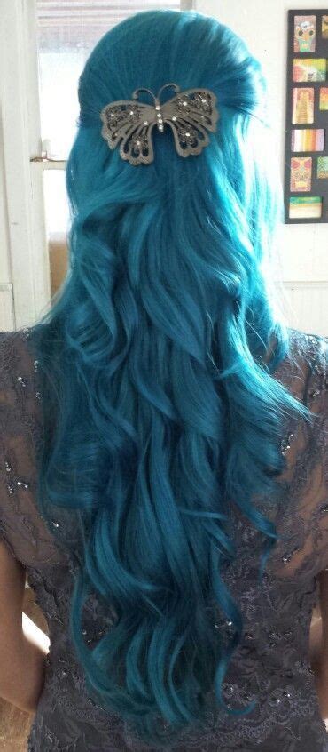 Pin on cyan hair