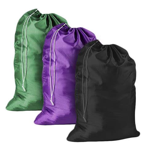 Large Laundry Bag 30" x 40" with Cord in Assorted Colors and Patterns (3 Bags) - Walmart.com ...