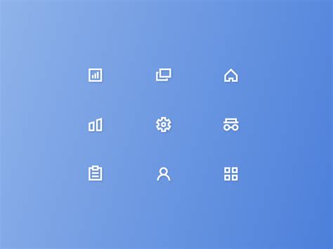 Navigation Menu Icons by Quix Yang on Dribbble