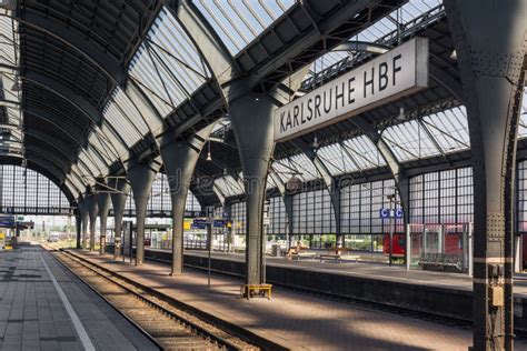 Karlsruhe Hauptbahnhof Main Train Station Daytime Transportatio ...