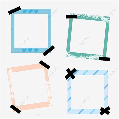 Polaroid Photo Clipart Hd PNG, Colorful Polaroid Photo Frames, Border ...