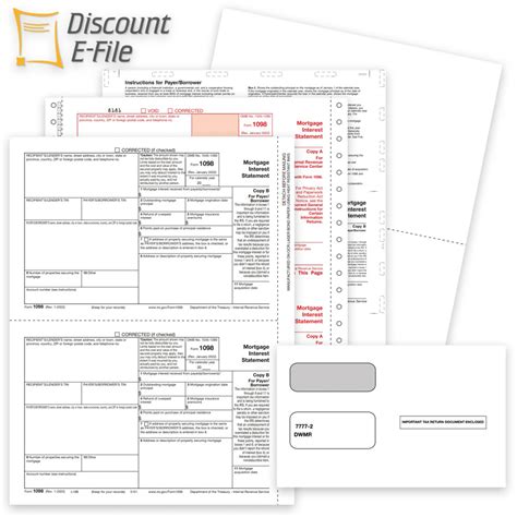 1098 Tax Forms & Envelopes for 2023 - DiscountTaxForms.com