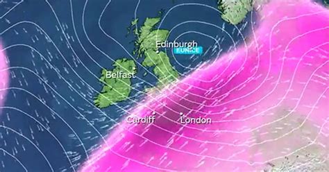 Map shows Storm Eunice stretching across Europe as 100mph winds hit UK ...