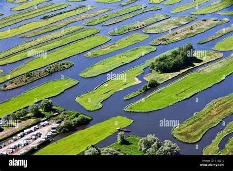 The Netherlands, Jisp, Aerial, Polder landscape Stock Photo - Alamy