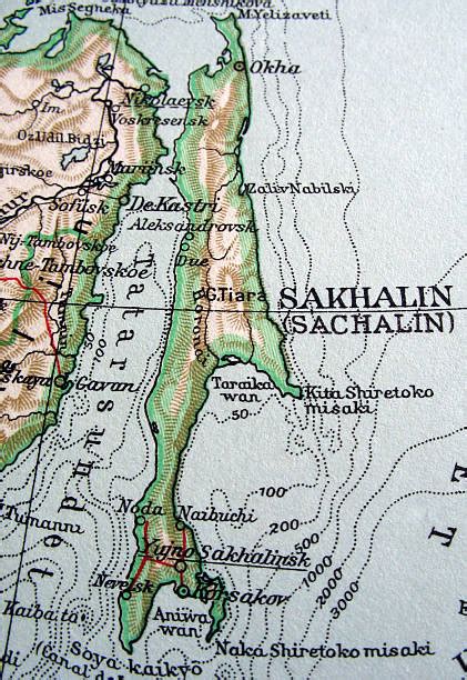 Sakhalin Island Map Stock Photos, Pictures & Royalty-Free Images - iStock