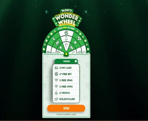 Paddy Power Wonder Wheel Bonus Offers At Online Casino