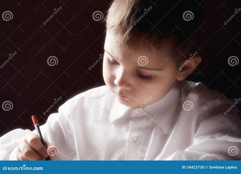 A boy writing a letter stock photo. Image of writing - 24423730