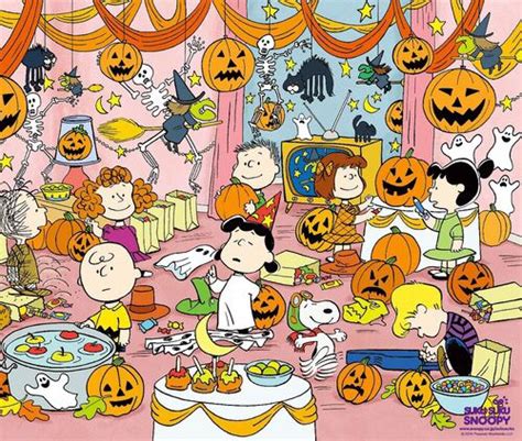 Peanuts Gang Halloween Party art | Charlie brown halloween, Snoopy ...