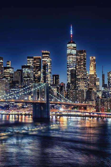 New York by Night Wallpaper | Happywall