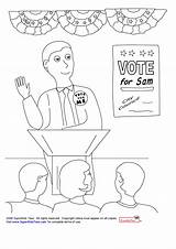 2016 Election Day Coloring Pages Sketch Page sketch template
