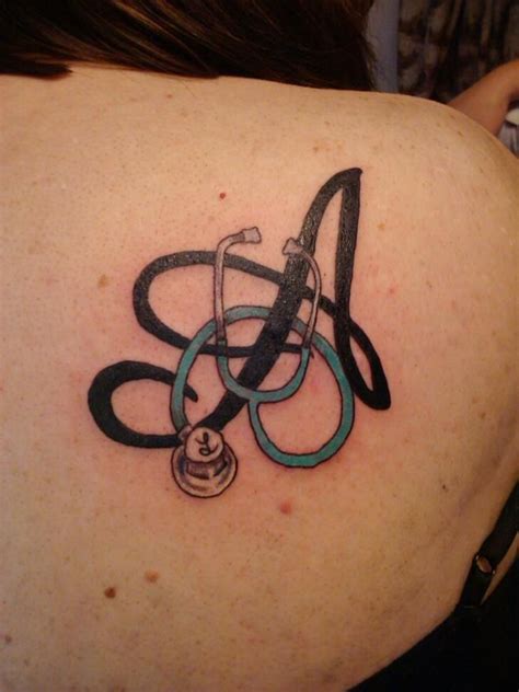 A Stethoscope | Nurse tattoo, Tattoos, Body art tattoos