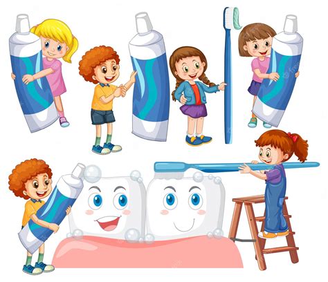 Young Girls Brushing Teeth: Over 3,043 Royalty-Free Licensable - Clip Art Library