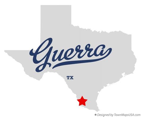 Map of Guerra, TX, Texas