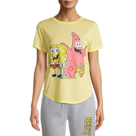 SpongeBob SquarePants Juniors' Graphic T-Shirt - Walmart.com - Walmart.com