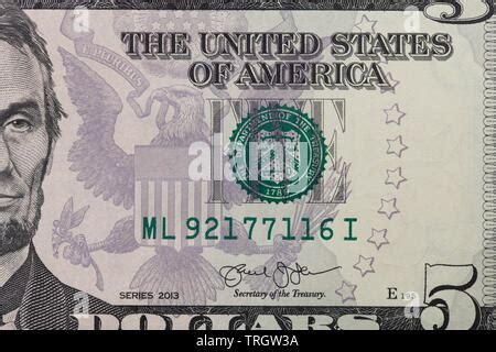 Abraham Lincoln on five dollar bill Stock Photo: 172429568 - Alamy