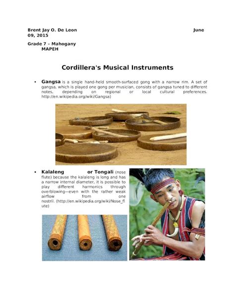 (DOCX) Cordillera's Musical Instruments 1 - DOKUMEN.TIPS