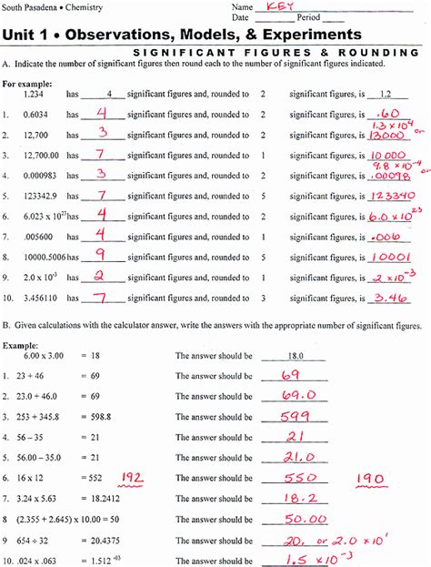 Significant Figures Chemistry Practice