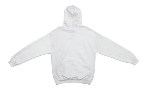 Blank Hoodie Sweatshirt Color White Back View Stock Photo - Download ...