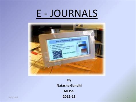 E journals ppt latest