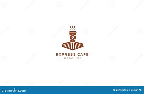 Express Cafe Logo Design or Coffee Express Logo Template Stock Vector ...