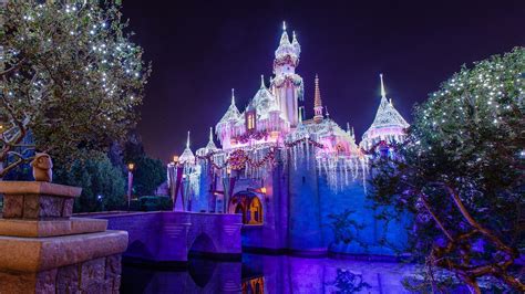 Sleeping Beauty's Winter castle decorated for the holidays and ...