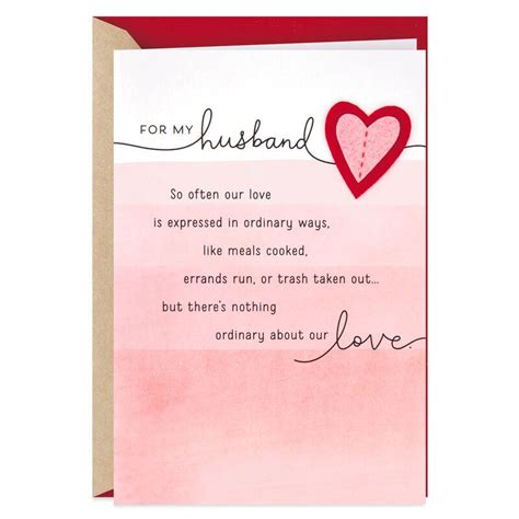 Nothing Ordinary About Our Love Valentine's Day Card for Husband in 2021 | Valentines card for ...