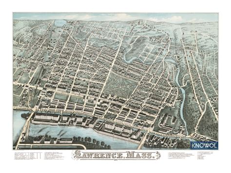 Beautifully detailed map of Lawrence, MA from 1876 - KNOWOL