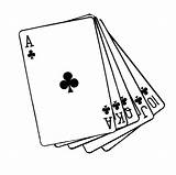 Poker Card Drawings Sketch Coloring Page sketch template