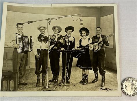 Lot - SIGNED Vintage c. 1950 Country Western Singers in Music Studio ...