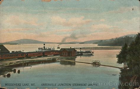 Greenville Junction Steamboat Landing, Moosehead Lake Maine Postcard