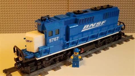 Custom Lego Train BNSF Blue GP40 Please Raed | Etsy