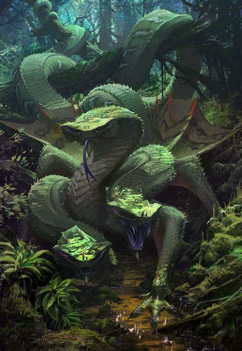 Green Dragon, Brett MacDonald | Fantasy creatures art, Fantasy art, Creature art