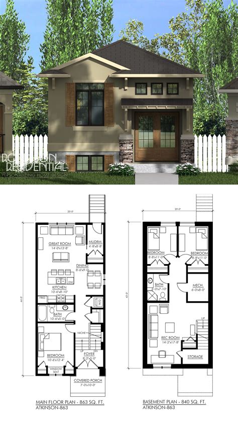 Craftsman Atkinson-863 - Robinson Plans | Sims house plans, Model house ...