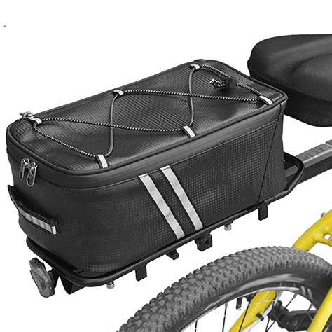 Bikight 7l bicycle trunk bag waterproof bike rear rack bag with rain ...