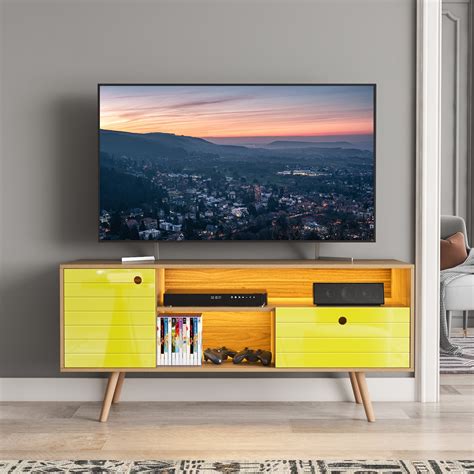 Buy Modern TV Cabinet with Drawers LED TV Stand Storage for TV up to 60 ...