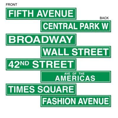 New York City street names on a poster. 42nd Street, Nyc Street, New ...