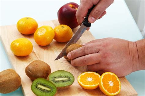 Cutting different fruits stock image. Image of diet, piece - 7268413