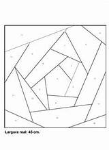 Crazy Quilt Block Pattern Sketch Coloring Page sketch template