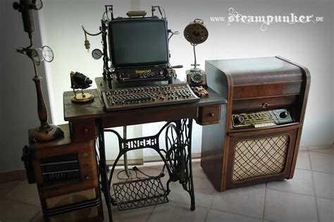 Steampunk computer desk