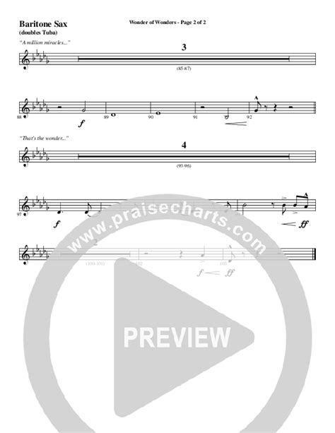 Wonder Of Wonders (Choral Anthem SATB) Bari Sax Sheet Music PDF (Word Music Choral / Arr. Daniel ...