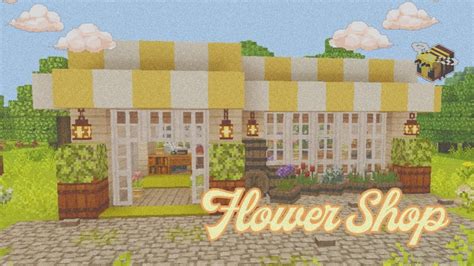 [mcpe] 🌷🍃 aesthetic vintage flower shop ~ minecraft tutorial - YouTube