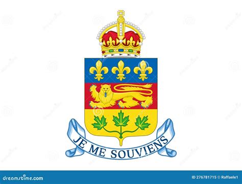 Coat of Arms of Quebec stock illustration. Illustration of island ...