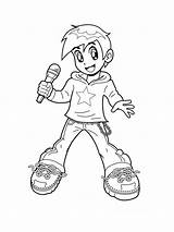 Singer coloring pages sketch template