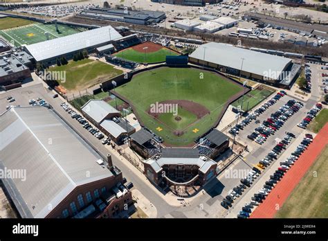 Ray Fisher Stadium, University of Michigan Baseball Stadium, Ann Arbor, Michigan, USA Stock ...