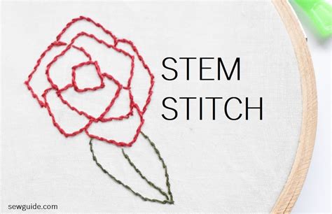 How To Sew STEM STITCH & 3 Beautiful Variations - SewGuide