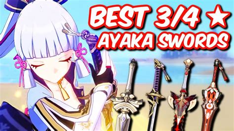 Top 4 Kamisato Ayaka 3/4 Star Weapons [Ayaka Build + Gameplay ...