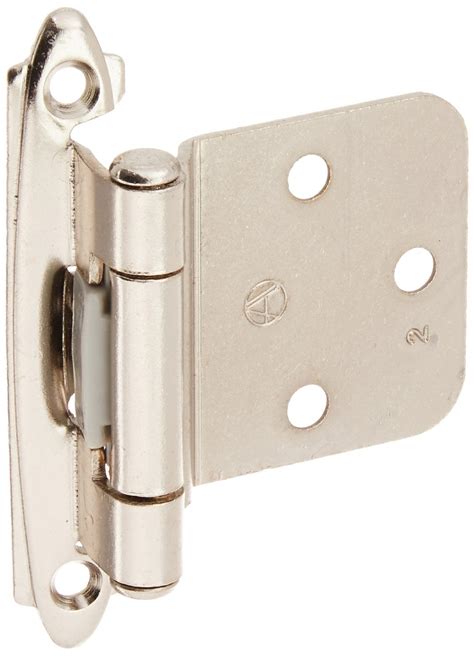 BPR763026 Variable Overlay Self-Closing, Face Mount Polished Chrome Hinge - 2 Pack, Variable ...