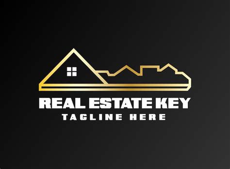 Premium Vector | Real estate key logo vector